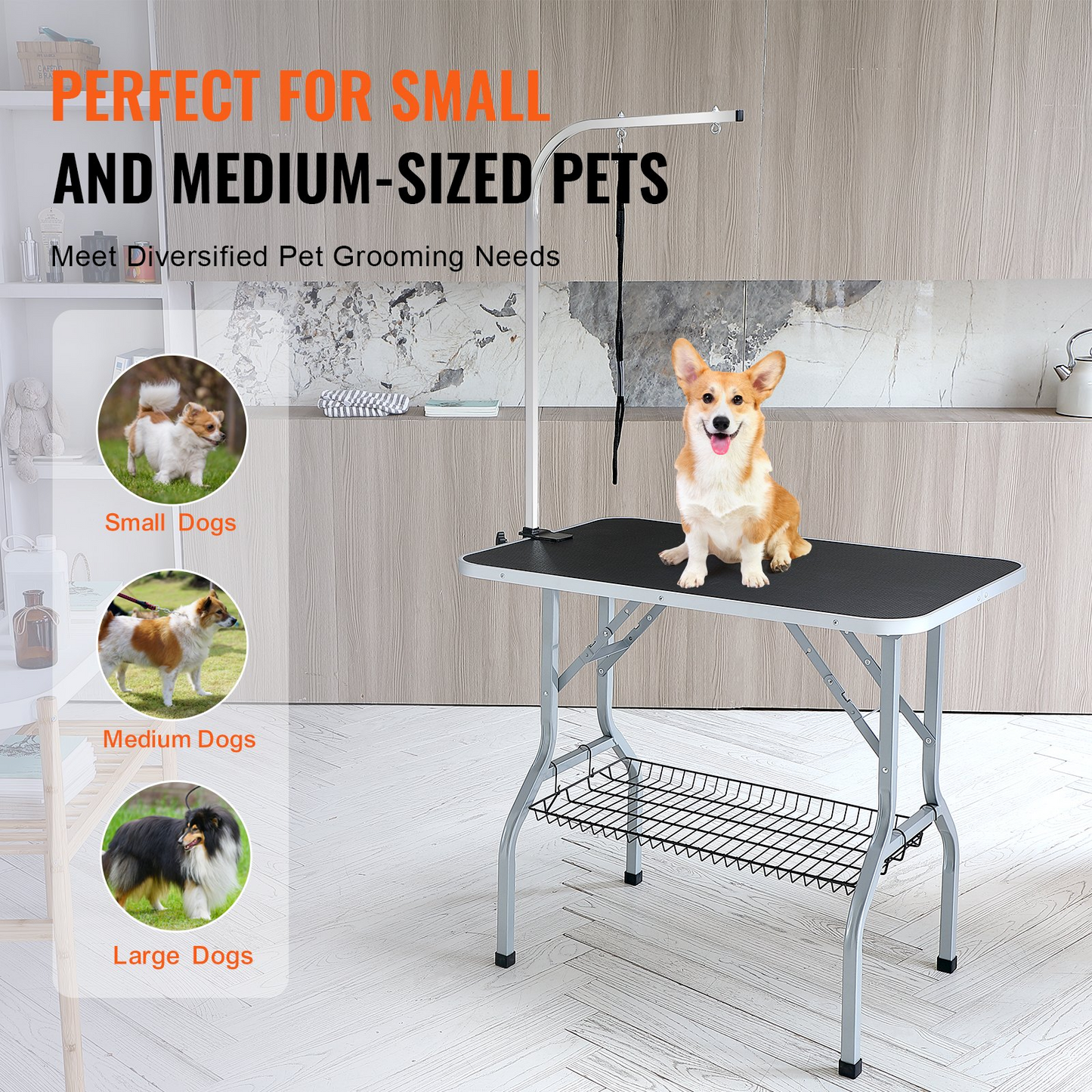 PawMaster™ Pro 36" – Foldable Pet Grooming Table with Arm & No-Sit Holder