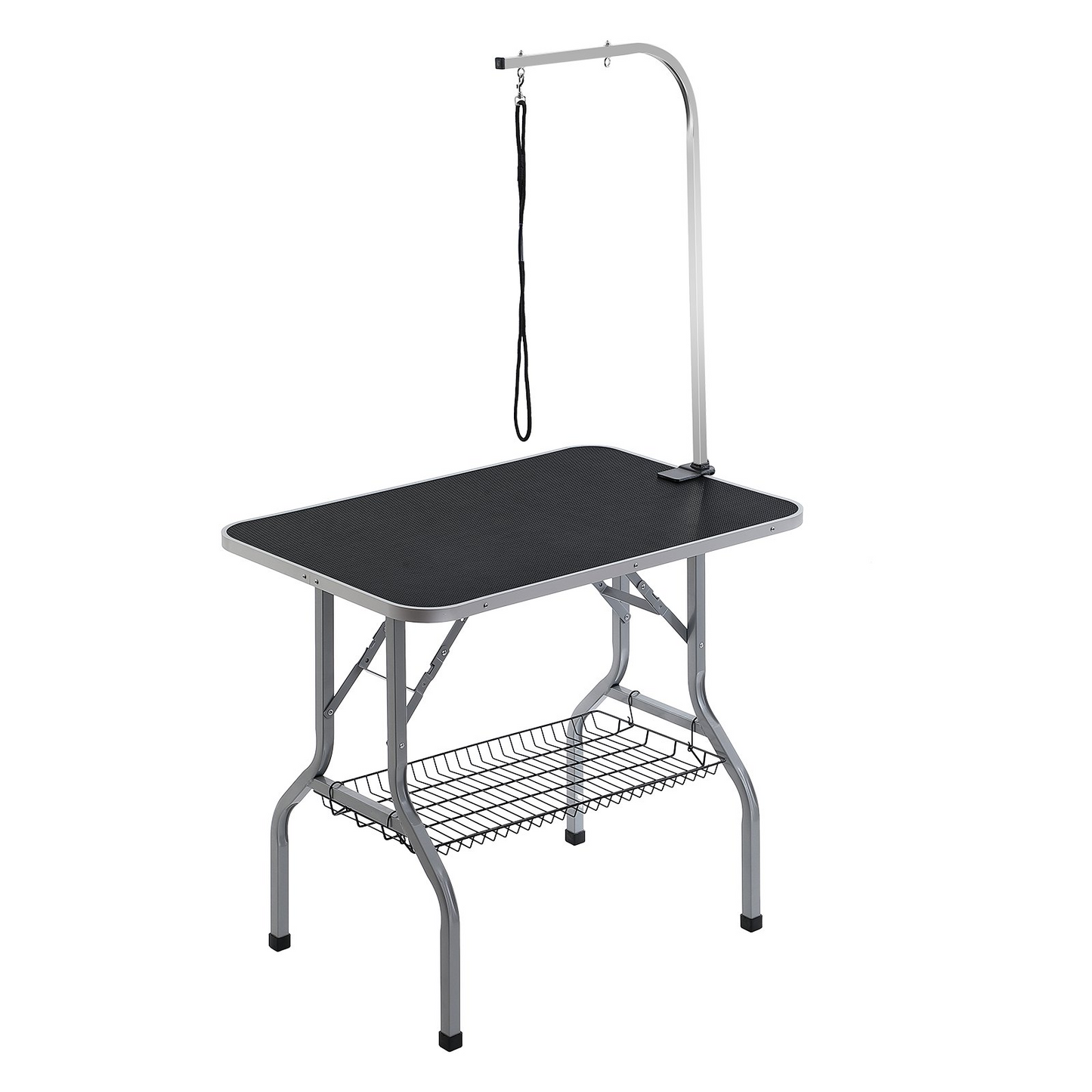 PawMaster™ Pro 36" – Foldable Pet Grooming Table with Arm & No-Sit Holder