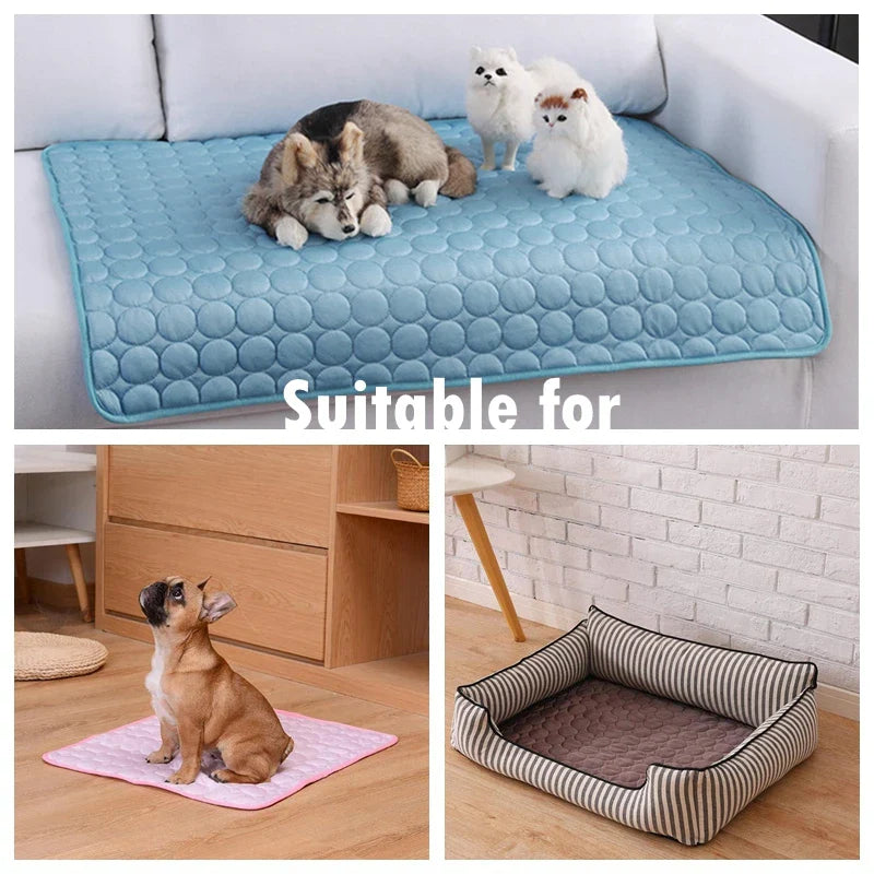 Cooling Dog Mat for Summer | Breathable & Washable Pet Bed for Dogs and Cats