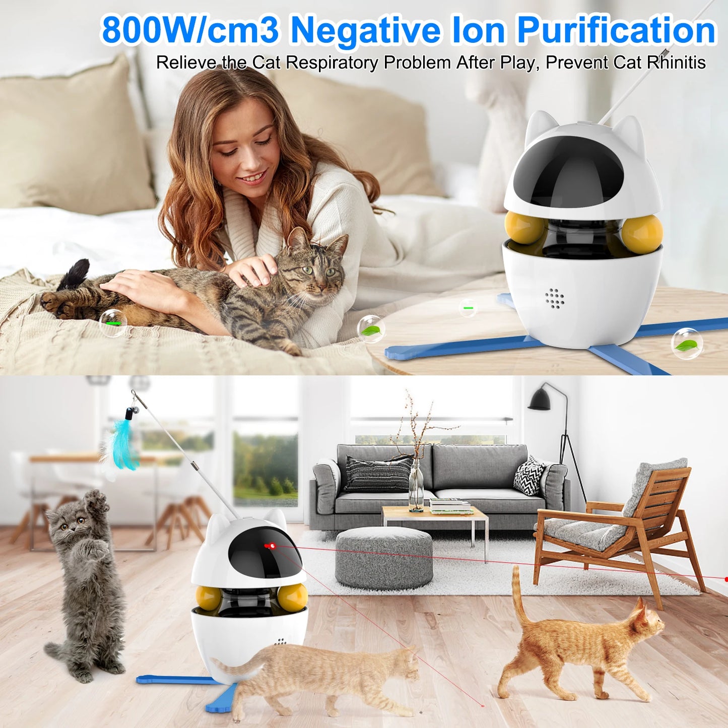 PawGlow 3-in-1 Cat Toy – Chase, Pounce & Play!