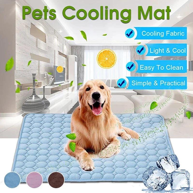 Cooling Dog Mat for Summer | Breathable & Washable Pet Bed for Dogs and Cats