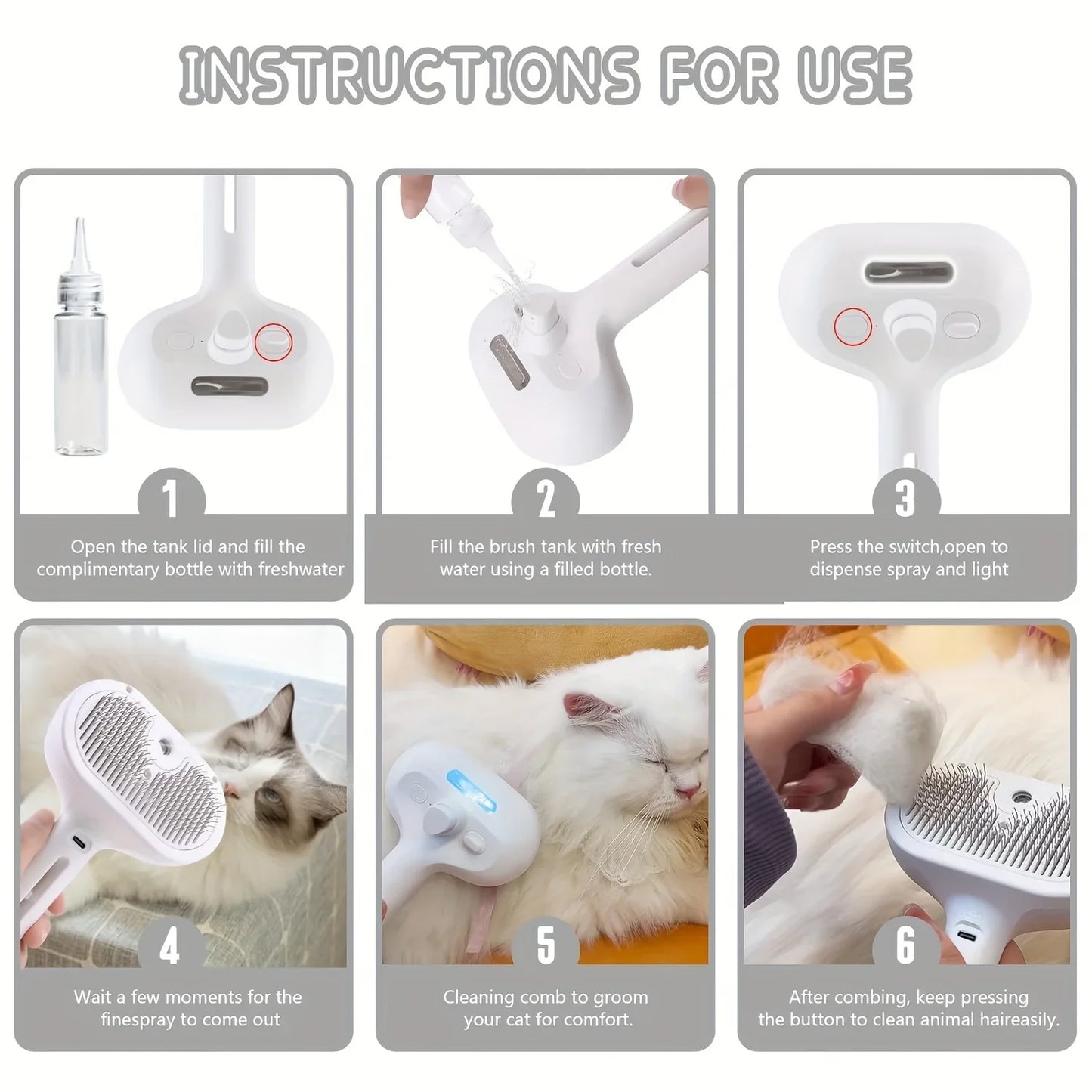 FurEase Comb – Spray, Comb, Shed-Free!