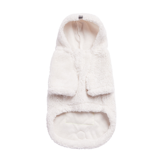 SnugglePup™ Hoodie – White Edition – Wrapped in warmth and cuteness