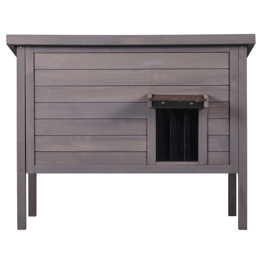 VEVOR Outdoor Cat House Wooden Feral Cat Shelter with Roof & PVC Door Flaps