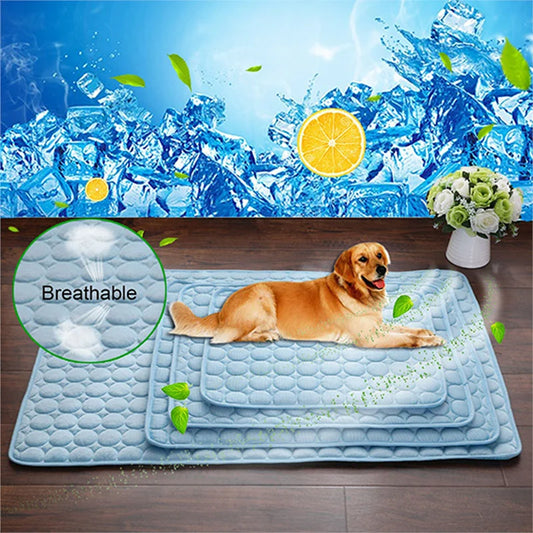 Cooling Dog Mat for Summer | Breathable & Washable Pet Bed for Dogs and Cats