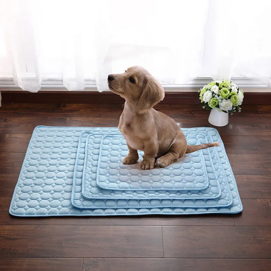 Cooling Dog Mat for Summer | Breathable & Washable Pet Bed for Dogs and Cats