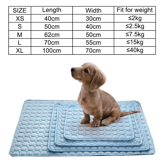 Cooling Dog Mat for Summer | Breathable & Washable Pet Bed for Dogs and Cats
