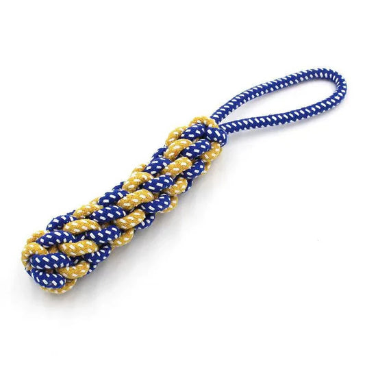 Durable Dog Chew Toy - Carrot Rope Ball & Dumbbell