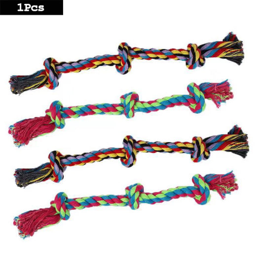 Durable Dog Chew Toy - Carrot Rope Ball & Dumbbell