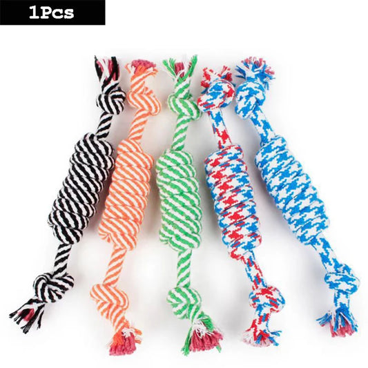 Durable Dog Chew Toy - Carrot Rope Ball & Dumbbell