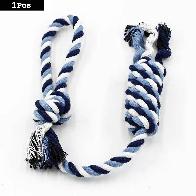 Durable Dog Chew Toy - Carrot Rope Ball & Dumbbell