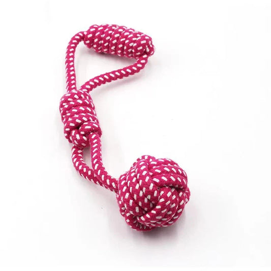 Durable Dog Chew Toy - Carrot Rope Ball & Dumbbell